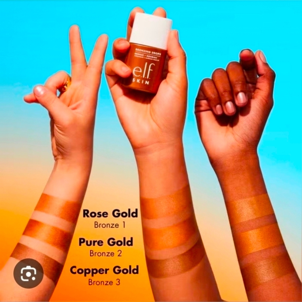 3 x Elf Skin Bronzing Drops In Copper Gold 1fl Oz BNIB - Picture 6 of 8